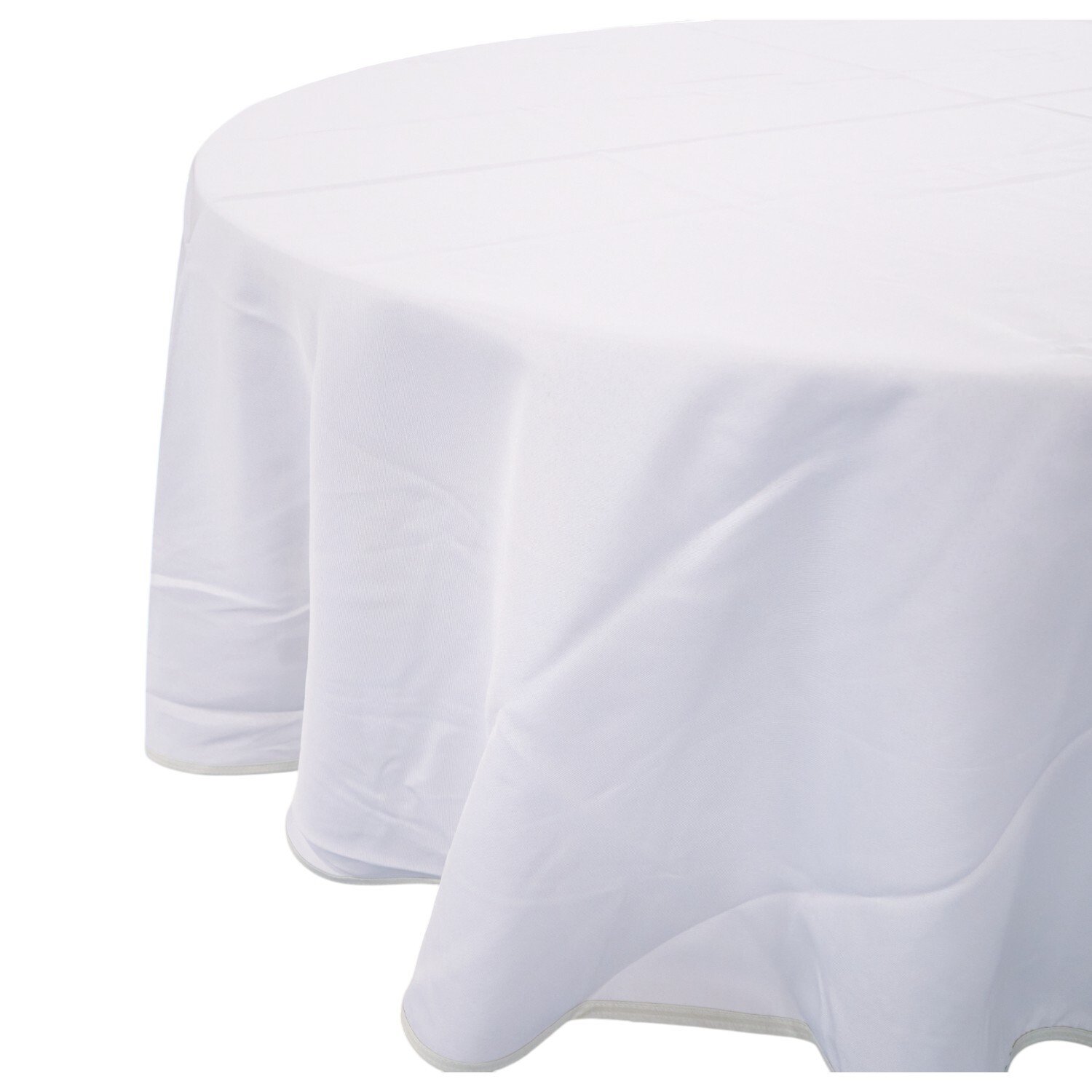 Grey Round Tablecloth Grey Image 5