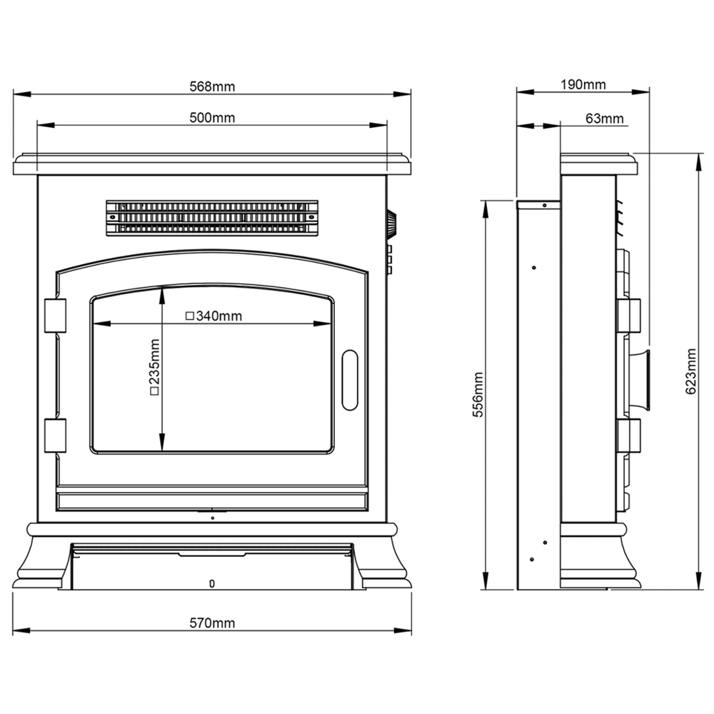 Be Modern Banbury Electric Stove 16 inch Image 6