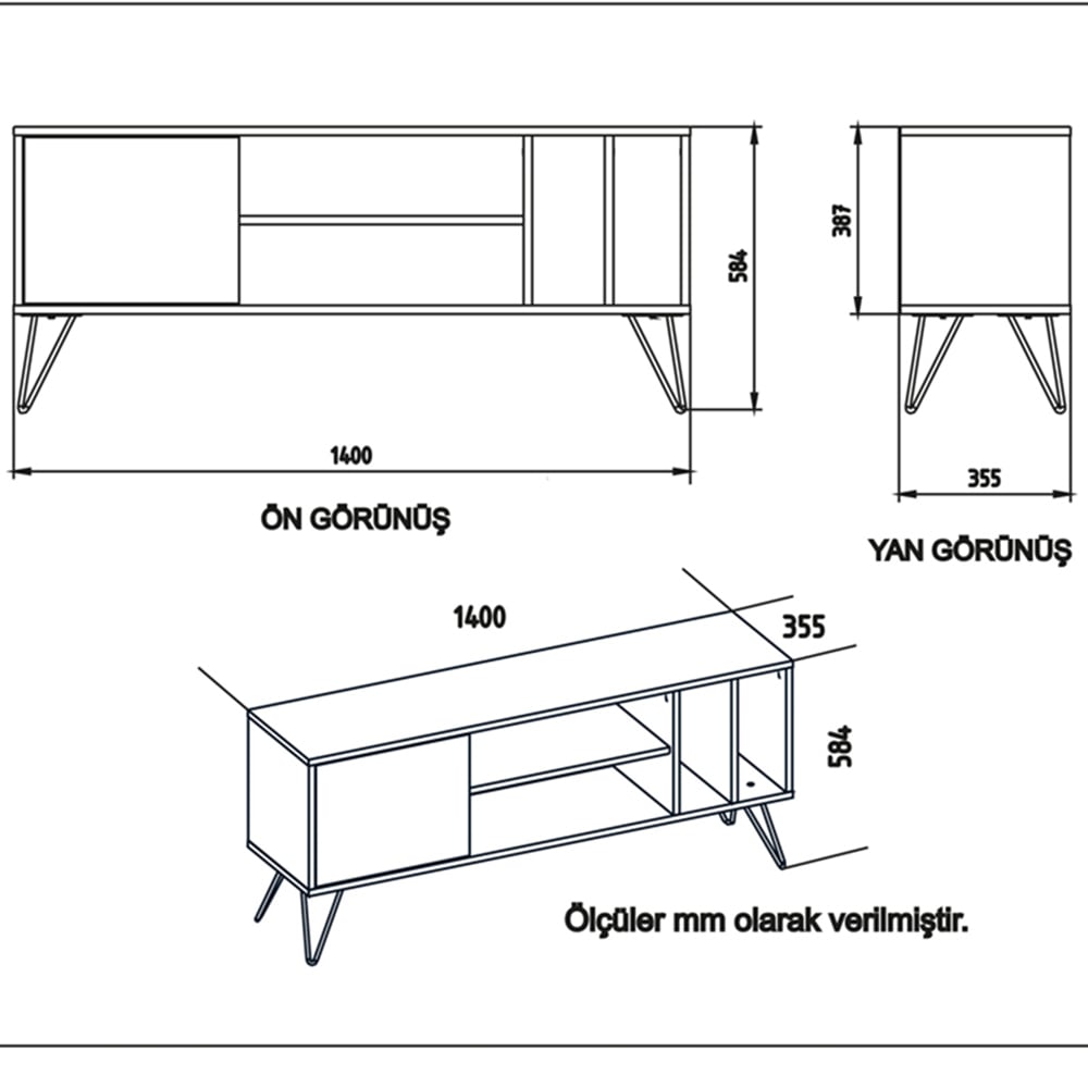 Decorotika Mistico White Marble Effect TV Unit Image 6