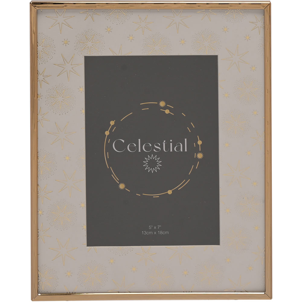 The Christmas Gift Co Celestial Gold Photo Frame 5 x 7 inch Image 1