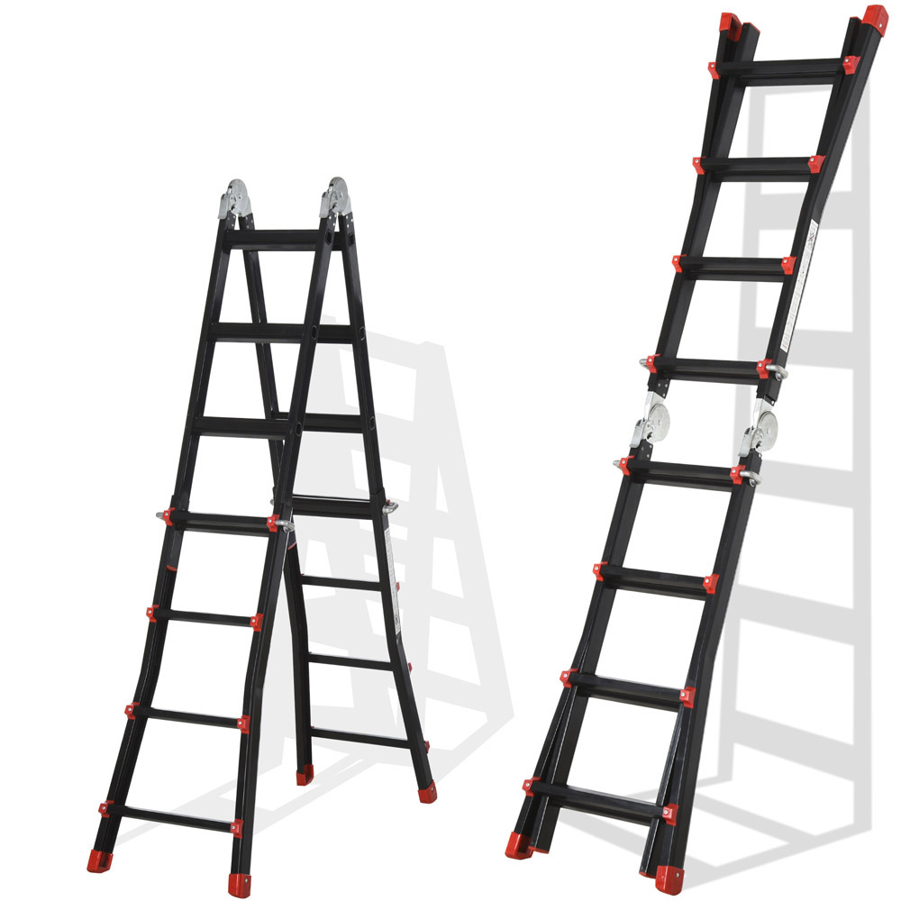 HOMCOM Aluminium Extendable Ladder 4m Image 5