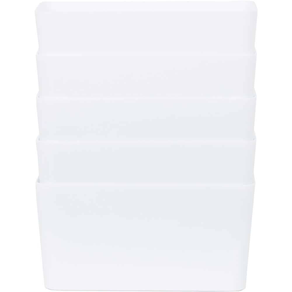 Wham Ice White 6.01 Rectangular Studio Basket 5 Pack Image 1