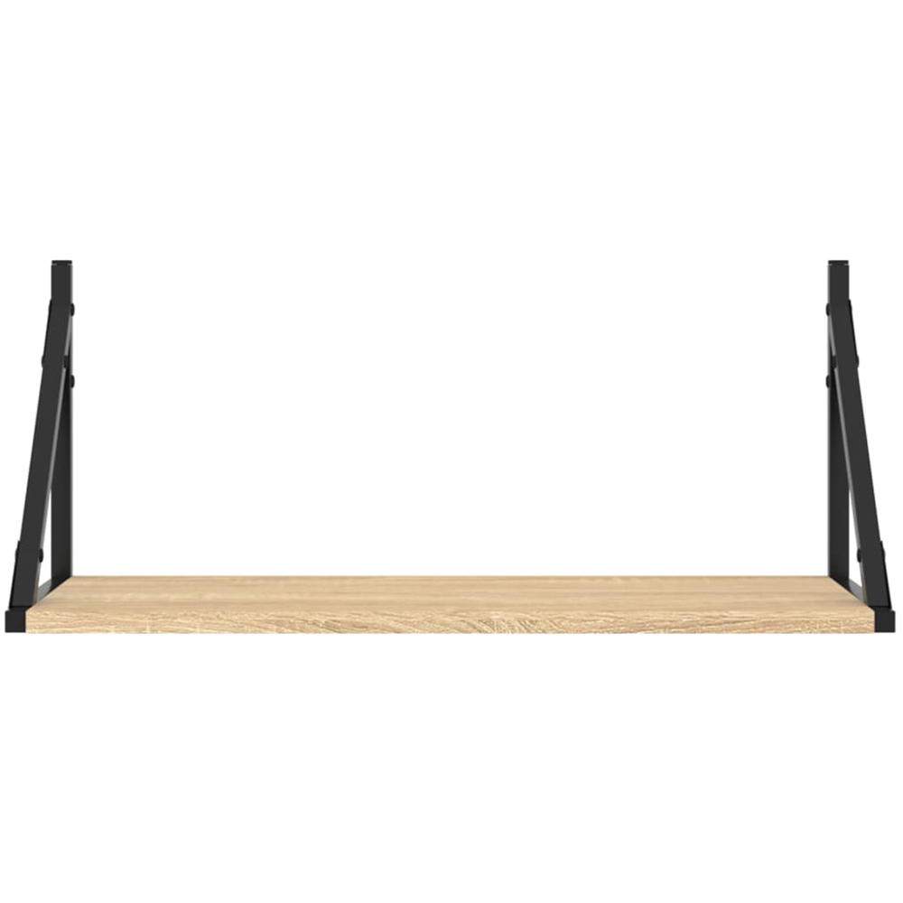vidaXL 60 x 25cm Sonoma Oak Wall Shelf Set of 2 Image 4