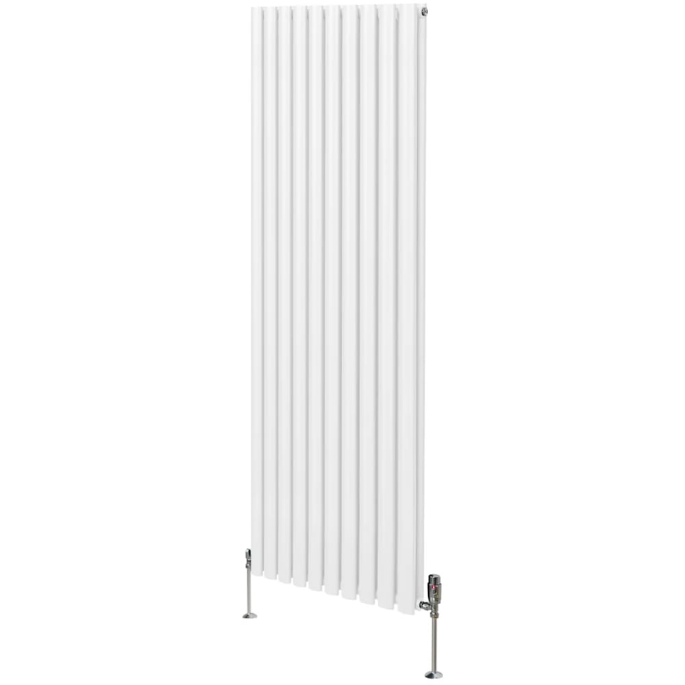 Monster Shop 8026BTU White Oval Column Radiator and Valves 1800 x 600mm Image 3