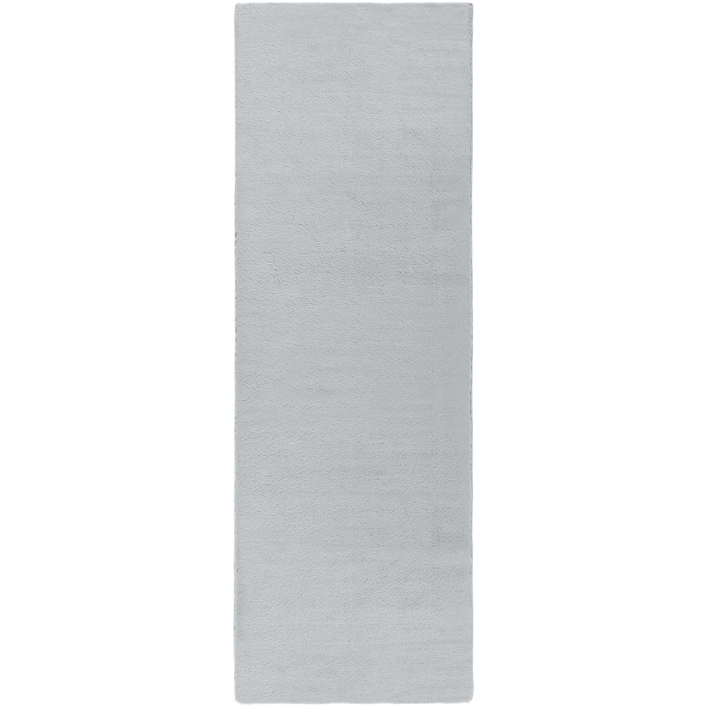 Origins My Washable Grey Faux Fur Rug 67 x 200cm Image 1