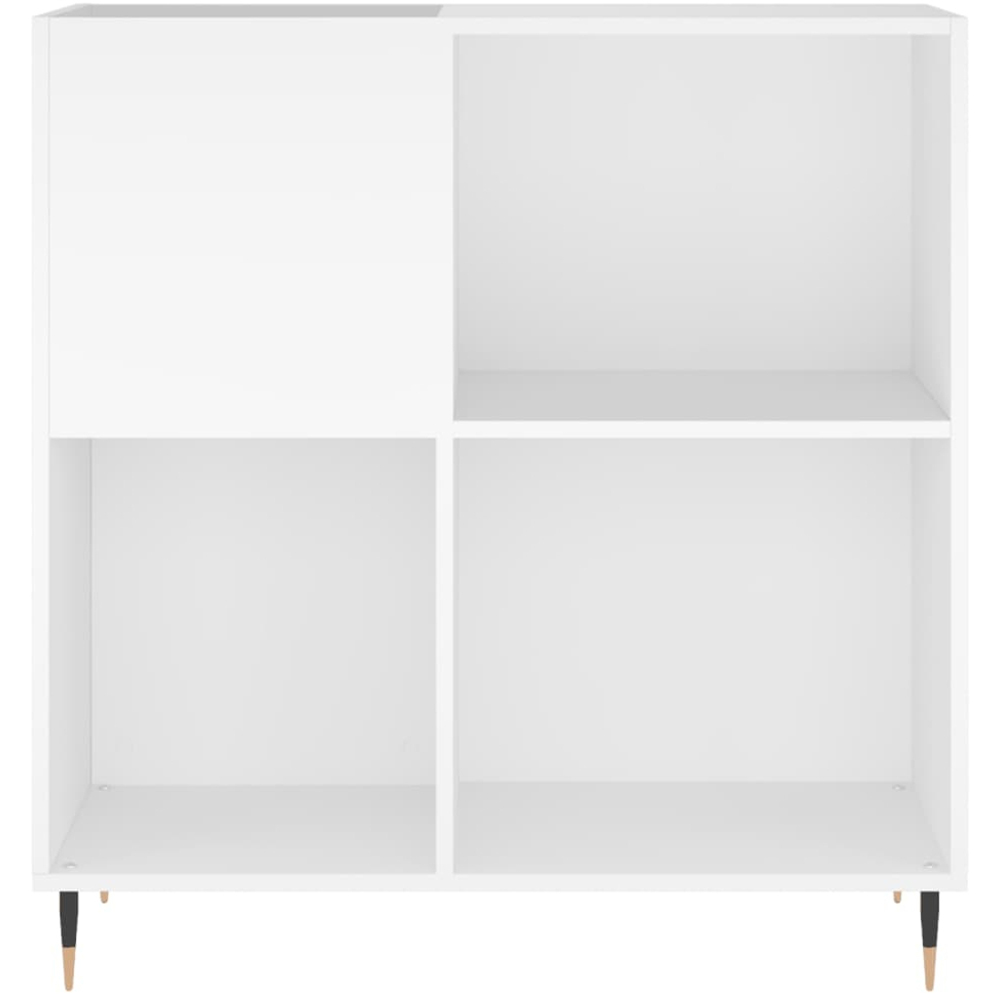 vidaXL 3 Shelf White Record Cabinet Image 4