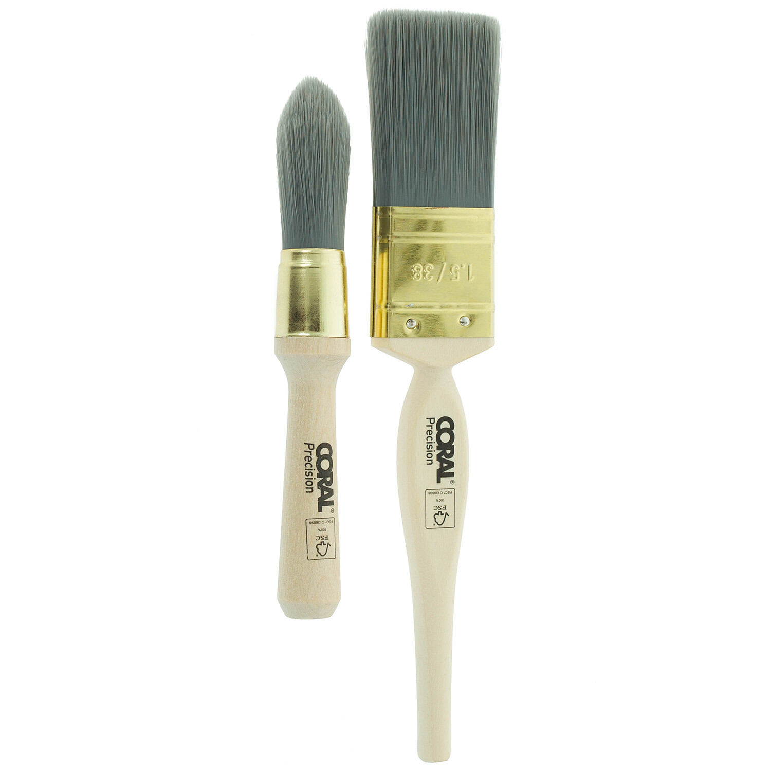 Pack of 2 Coral Precision Chalk Brushes Image 3