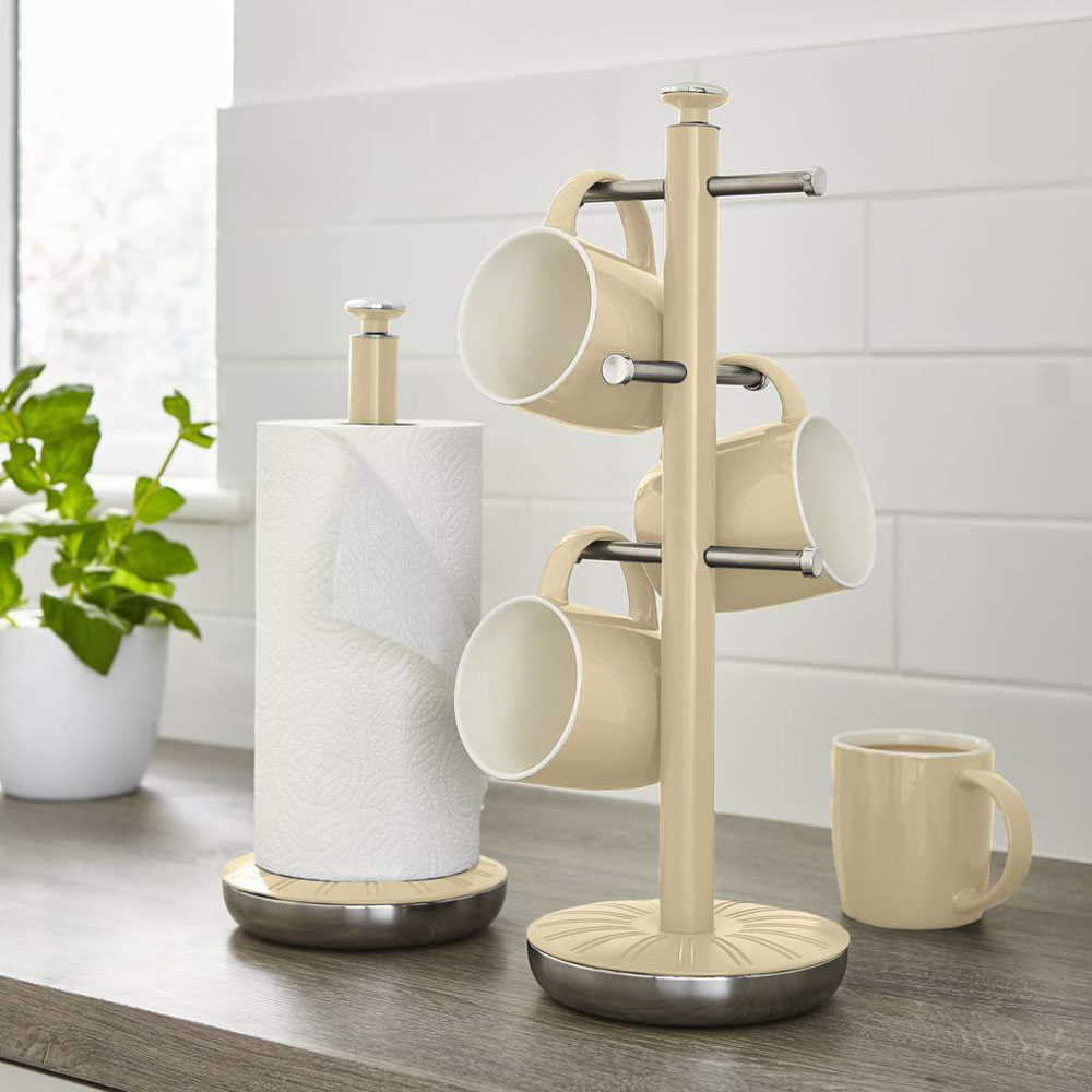 Swan Retro Cream Towel Pole and Mug Set Image 2