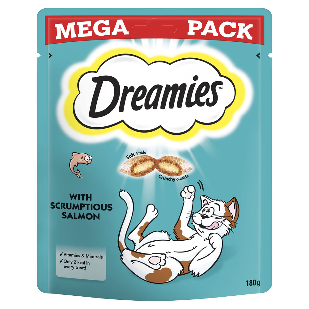 Dreamies Salmon Cat Treats Mega Pack 180g Image 1