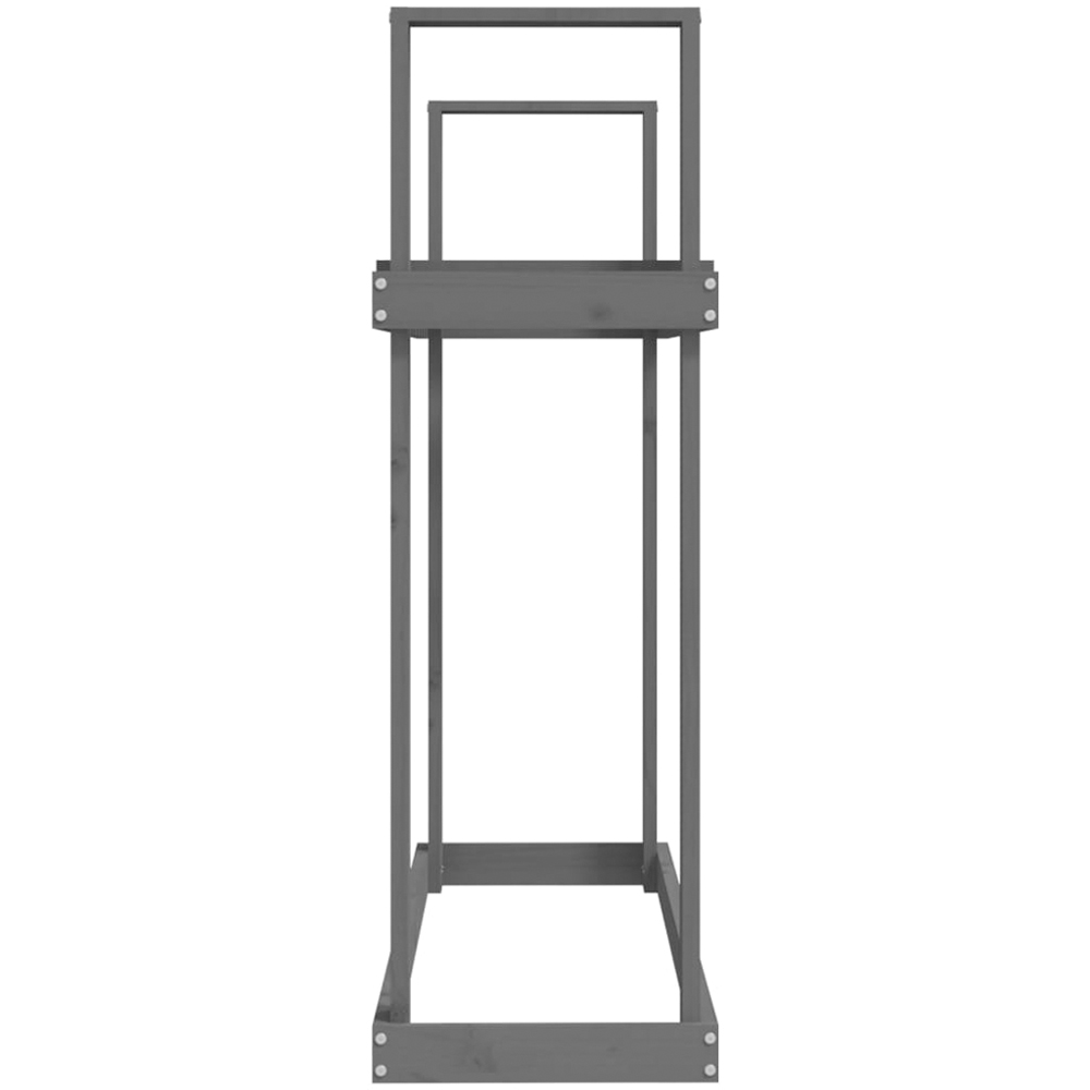 vidaXL Grey Solid Pine Wood Firewood Rack 110 x 35 x 108.5cm Image 5