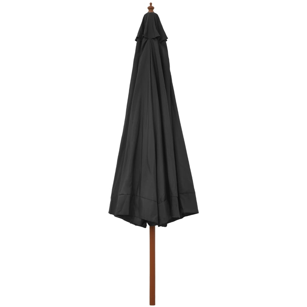 vidaXL Anthracite Garden Parasol with Wooden Pole 3.3m Image 2
