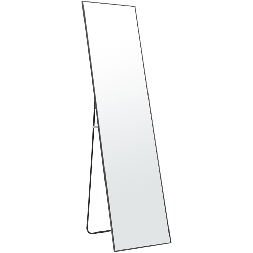 Living and Home Black Frame Modern Full Length Mirror 37 x 147cm Image 1