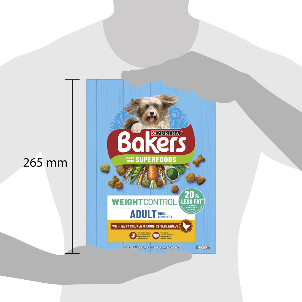 Bakers Weight Control Dry Dog Food Chicken 1.1kg Image 4