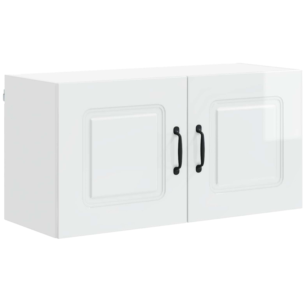 vidaXL Kalmar 2 Door High Gloss White Wall Kitchen Cabinet Image 2