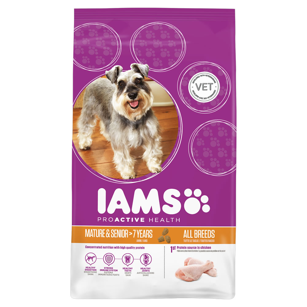 Iams Proactive Health Chicken Flavour Dry Dog Food for Senior Dogs 3kg Image