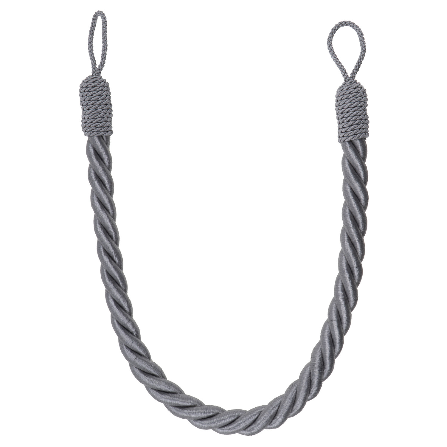 Dove Grey Reef Rope Curtain Tie Back Image 1