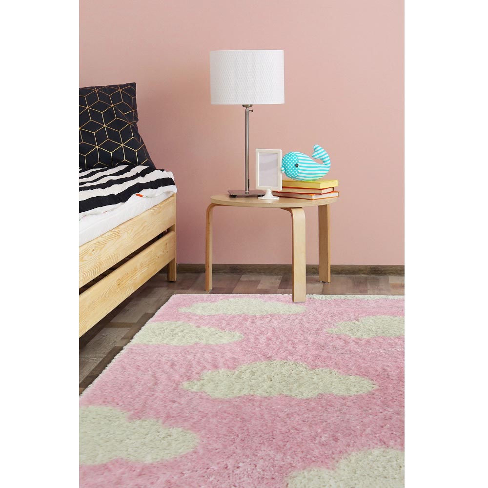 Homemaker Pink Snug Cloud Shaggy Rug 80 x 120cm Image 4