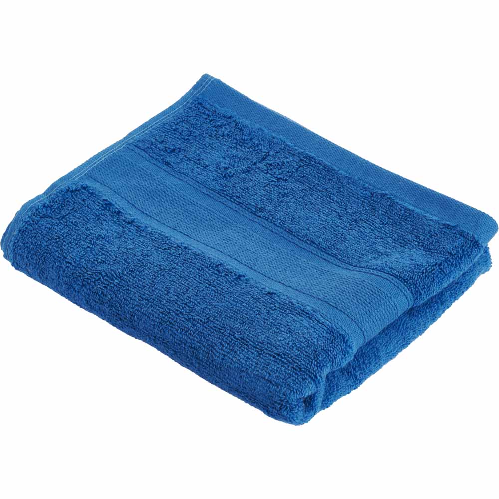 Wilko Supersoft Deep Blue Hand Towel Image 1