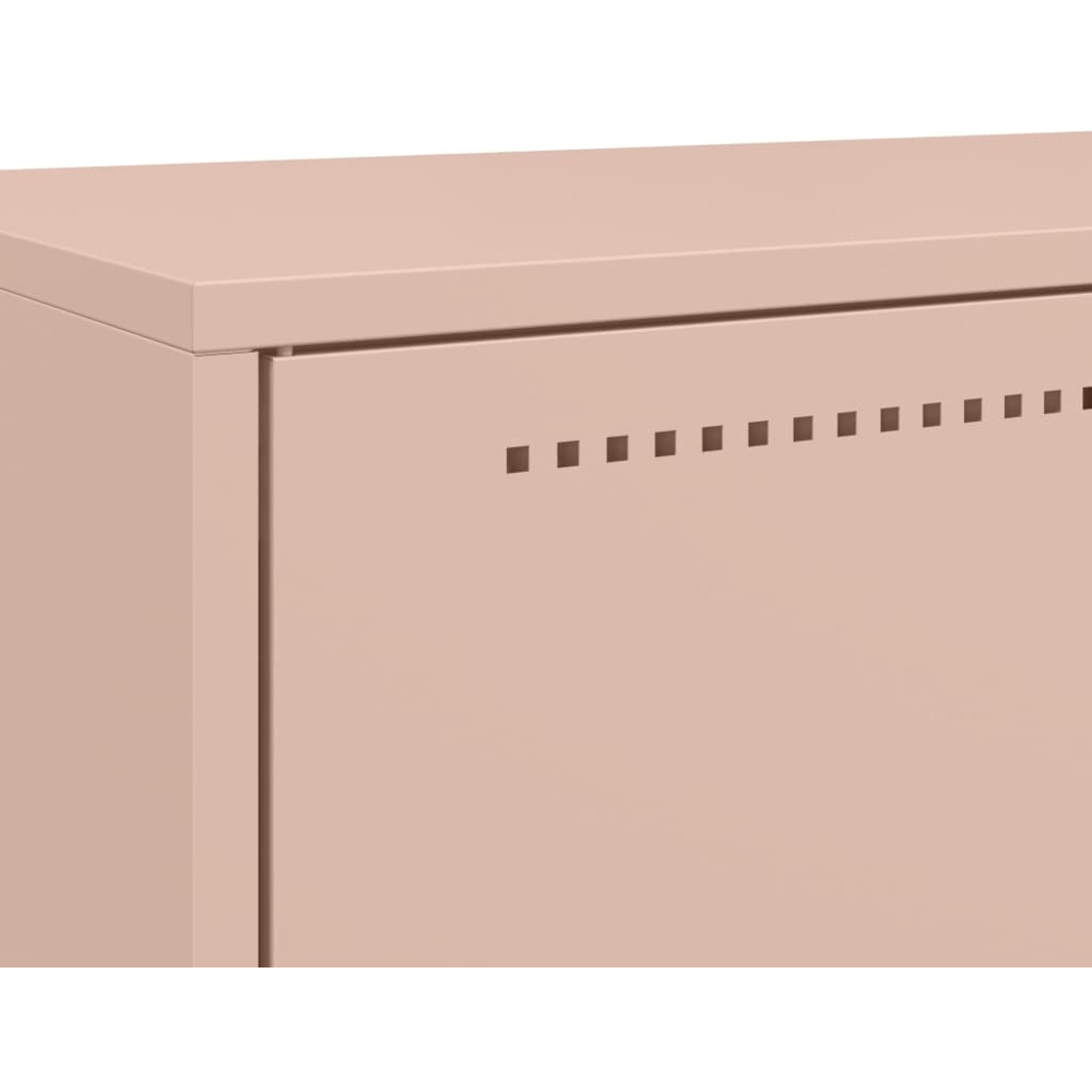 vidaXL 2 Door 2 Drawer Pink Steel Highboard Image 9