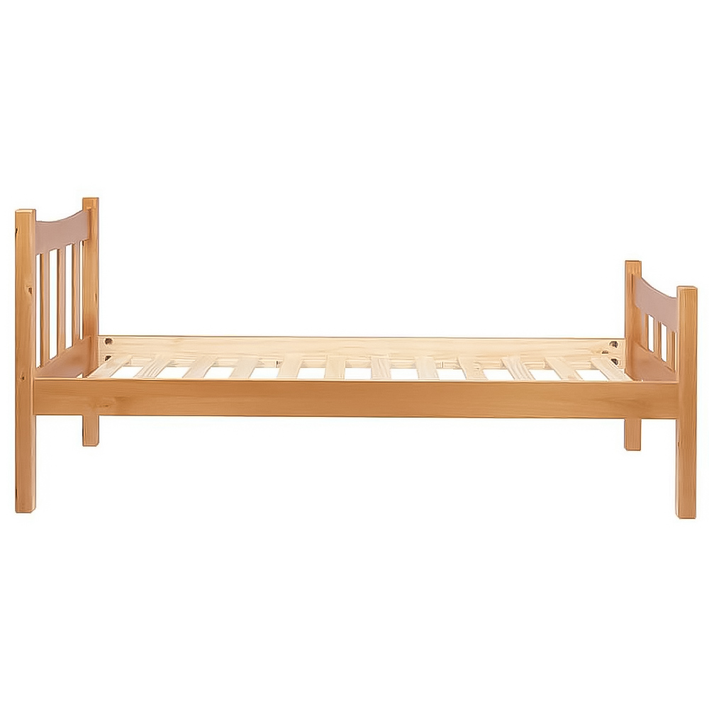 Miami Single Brown Antique Pine Bed Frame Image 4