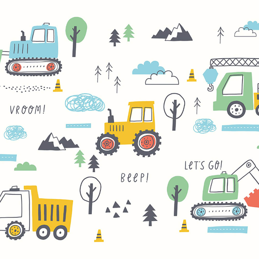 Origin Murals Abstract Floral Blue Wall Mural Image 2