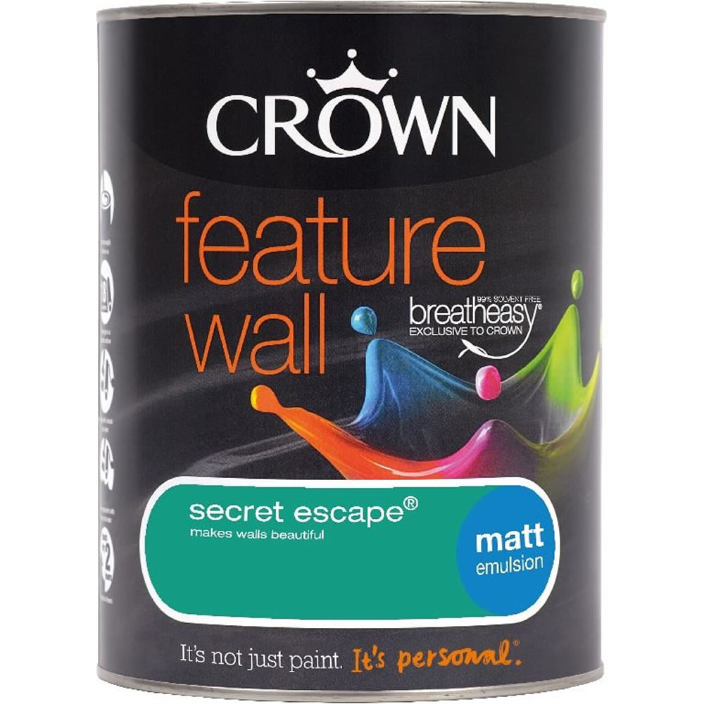 Crown Feature Wall Emulsion Paint                 Secret Escape 1.25L Image 1