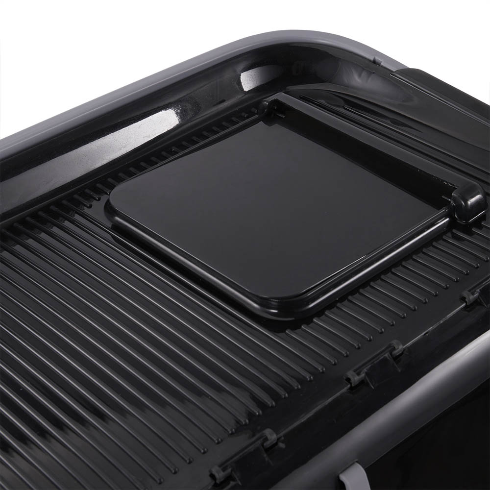 H&O Direct Black Enclosed Cat Litter Box with Anti Splash Top Image 5