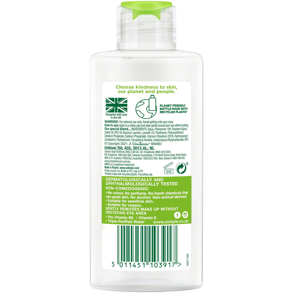 Simple Kind to Eyes Make Up Remover 125ml Image 3