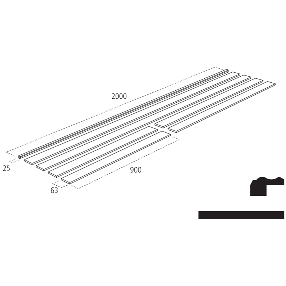Blueprint Joinery 2 MDF Modern Wall Panel Kit 1000 x 2000mm Image 4