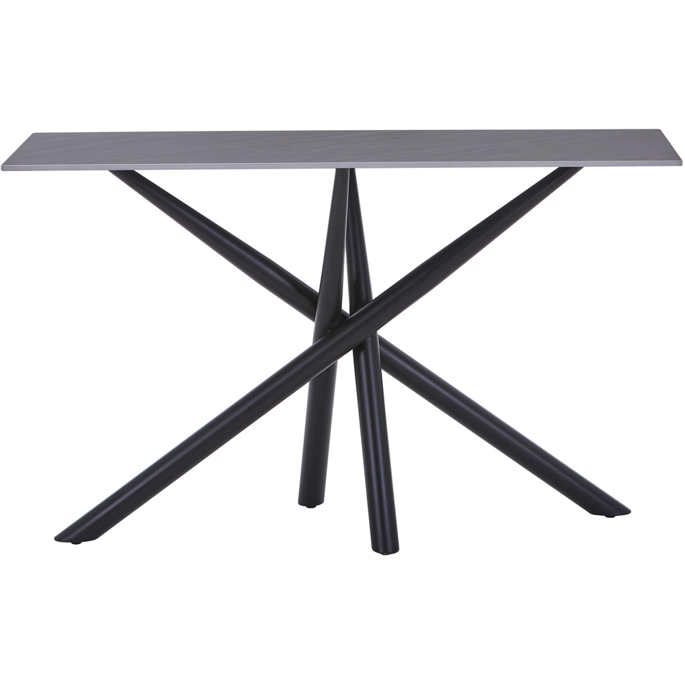 wilko Arlo Grey Wood Grain Ceramic Console Table Image 5