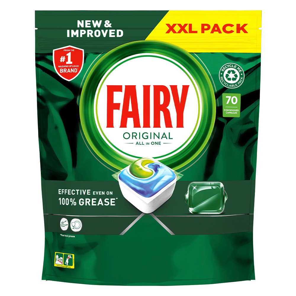 Fairy Original All in One Dishwasher Tablets 70ct   Image 1