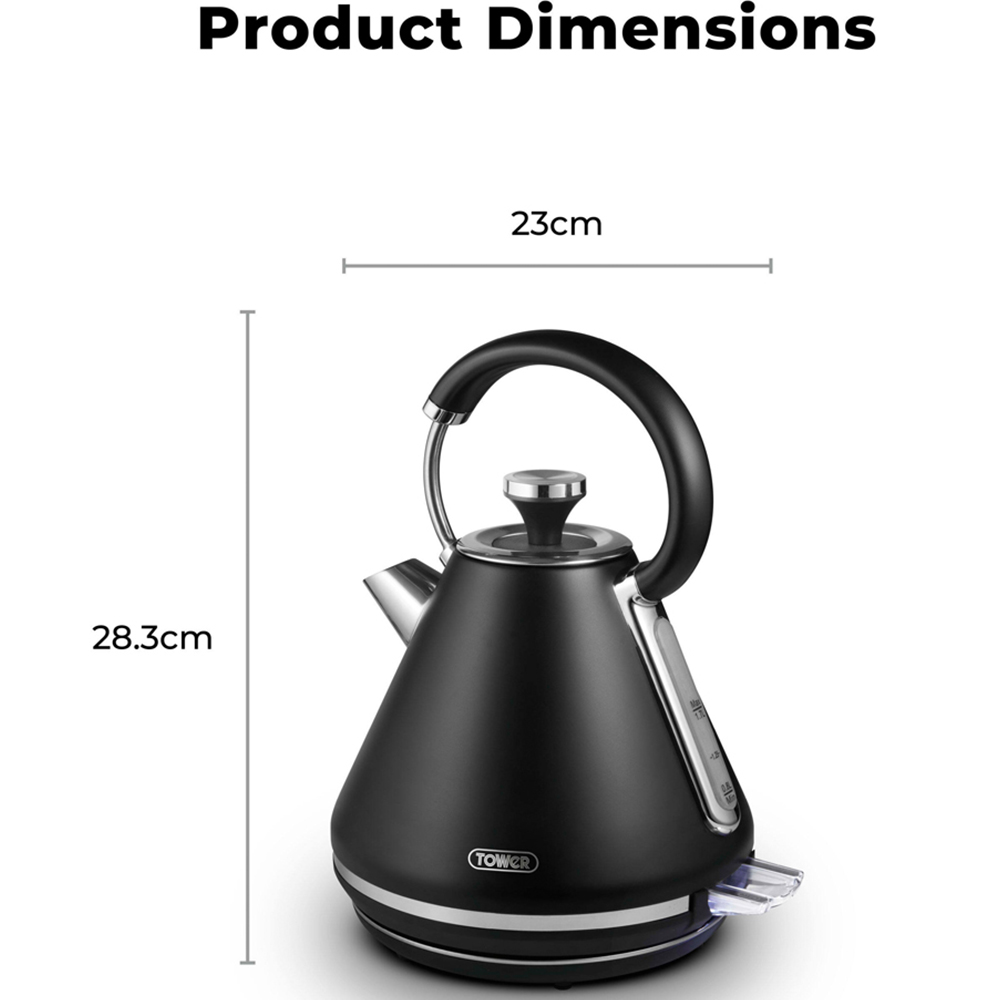 TOWER EEJB333 Mirage Black Variable Kettle 1.7L and 2 Slice Digital Toaster Image 8
