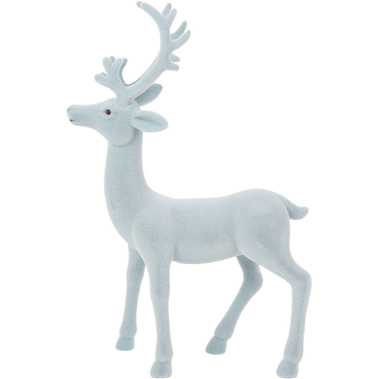 Flocked Ice Blue Standing Reindeer - Blue Image 1