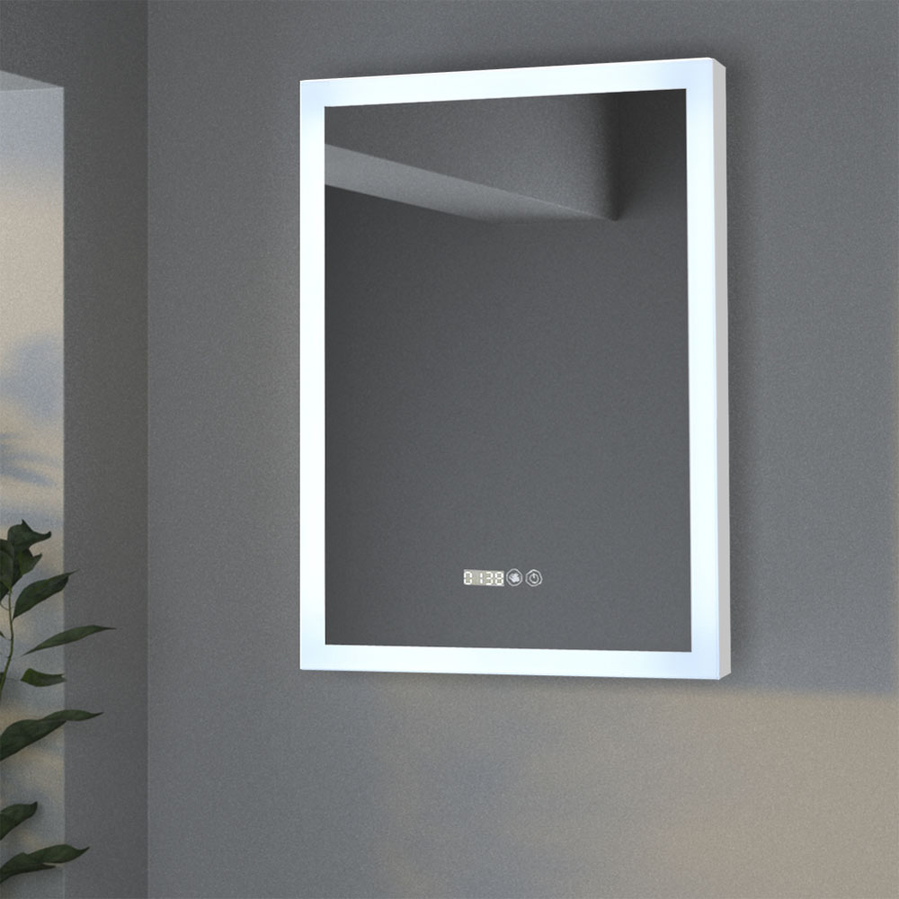 Living and Home White Aluminium 4 Sided LED Vanity Mirror Image 5
