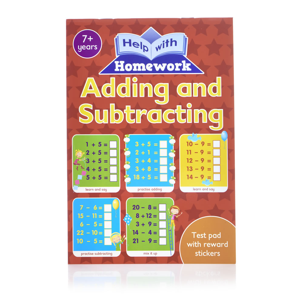 Help With Homework Adding and Subtracting Activity Book Ages 7+ Image