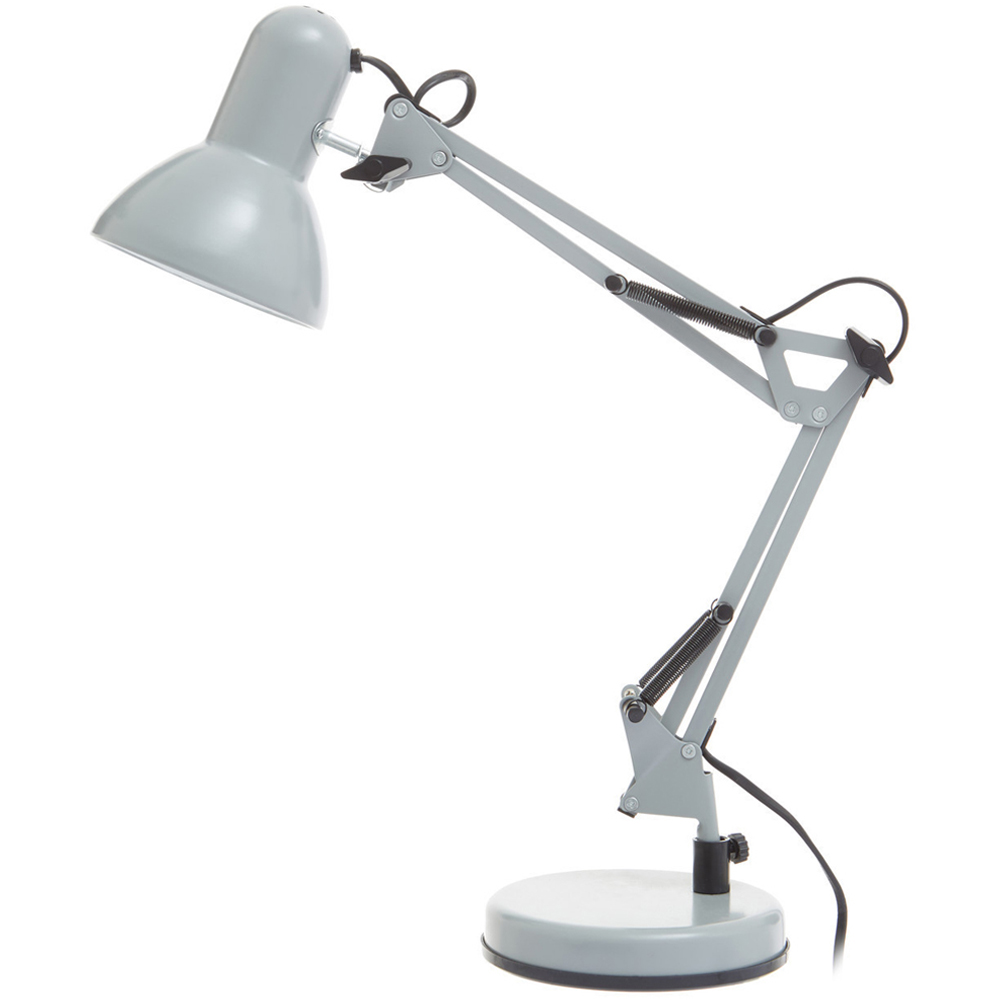 Premier Housewares Studio Matte Grey Metal Lamp Image 1