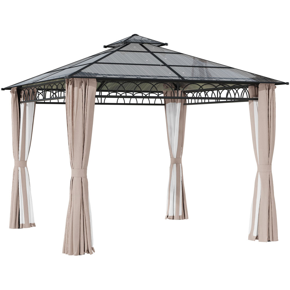 Outsunny 3 x 3m Polycarbonate Roof Outdoor Gazebo Image 2