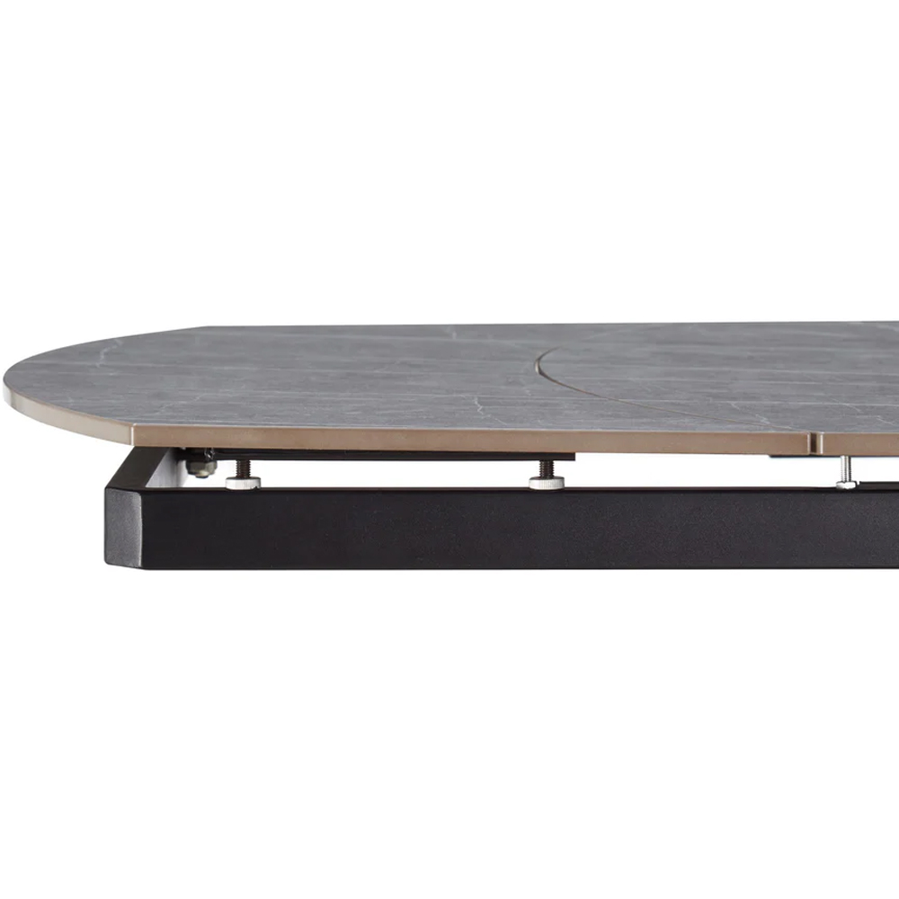 DS Living Arden 6 Seater Dining Table Black and Grey Intertwined Stone Image 6
