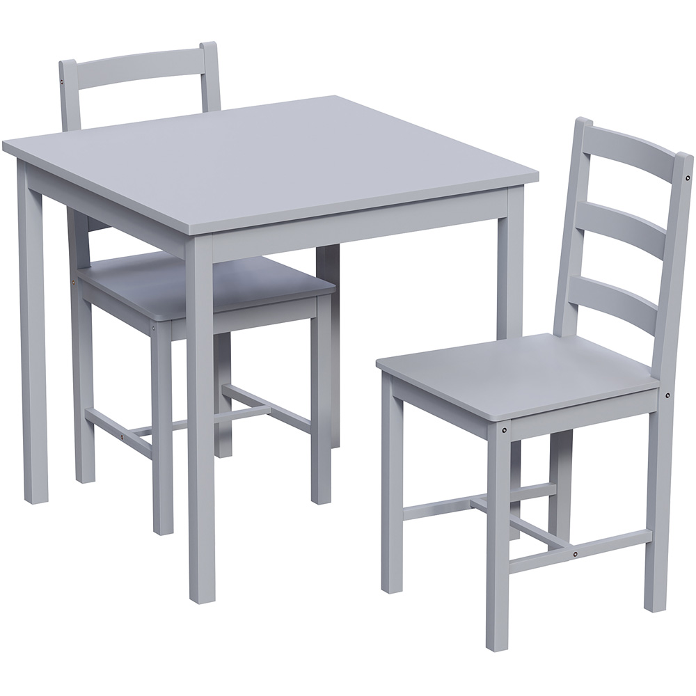 Vida Designs Yorkshire 2 Seater Dining Set Grey Image 2