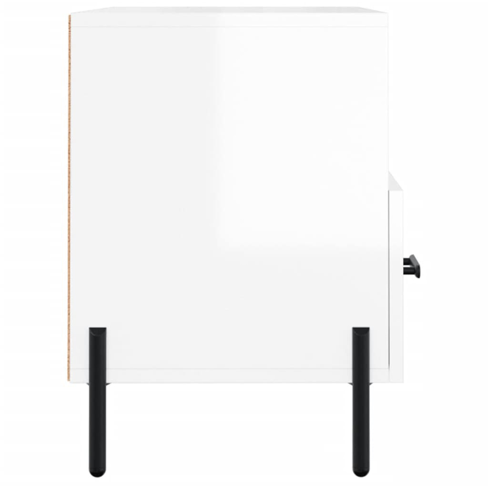 vidaXL 2 Drawer 2 Shelf White TV Cabinet Image 5