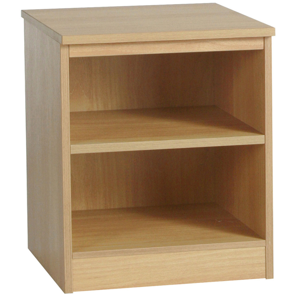 R White Cabinets 2 Shelf Brown Desk Height Wide Bookcase Image 2