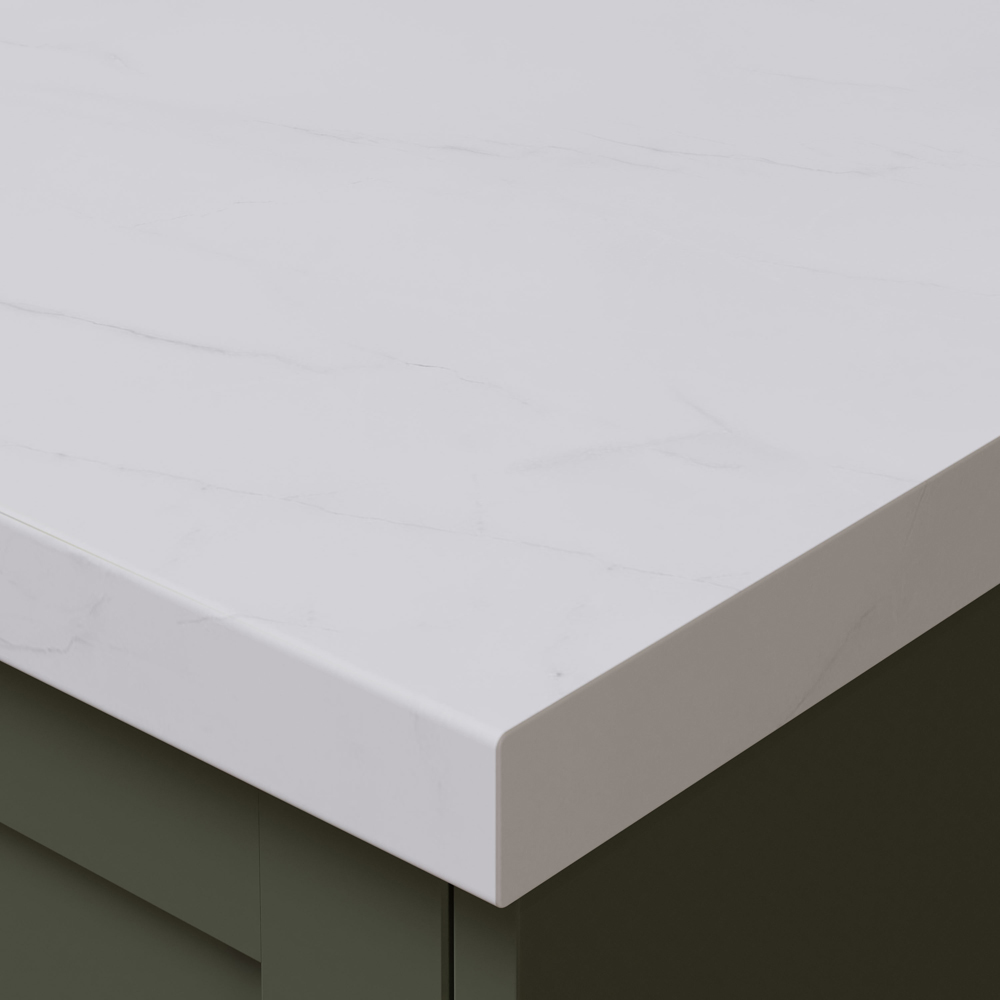 Omega Classic Paros Marble Postformed Laminate Worktop 3000 x 600 x 38mm Image 3