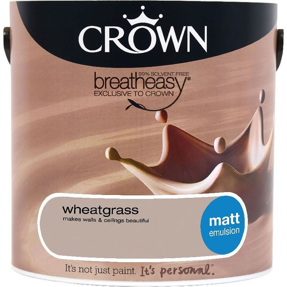 Crown Wheatgrass Matt Emulsion Paint 2.5L Image 1