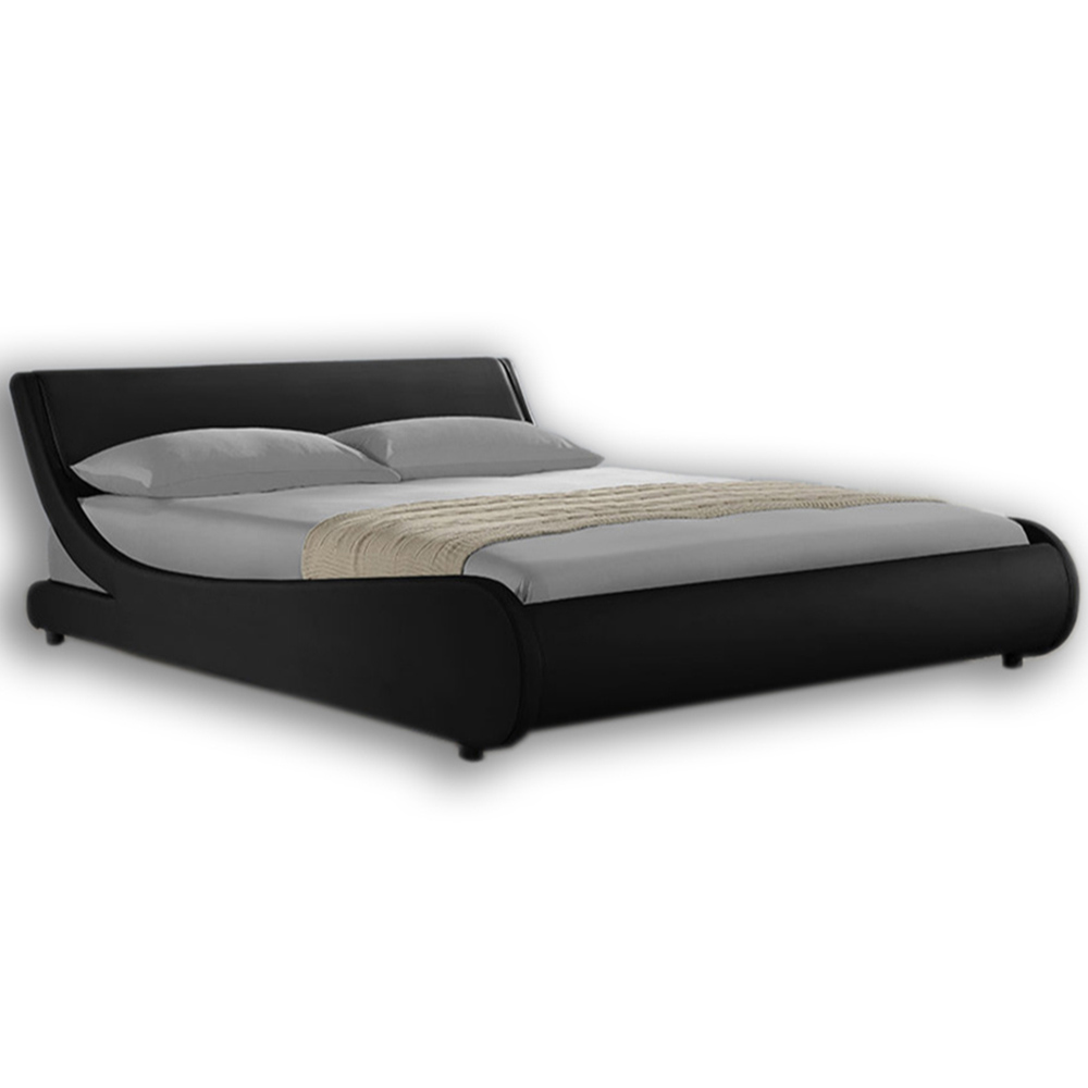 Home Detail Galactic Double Black Faux Leather Bed Frame Image 2
