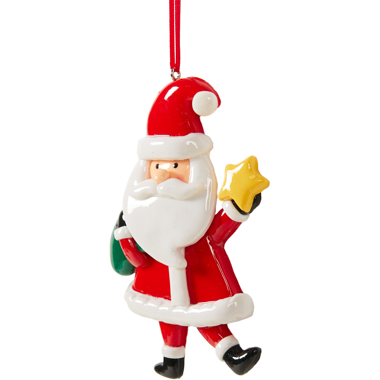 Hanging Santa Christmas Decoration - Red Image 7