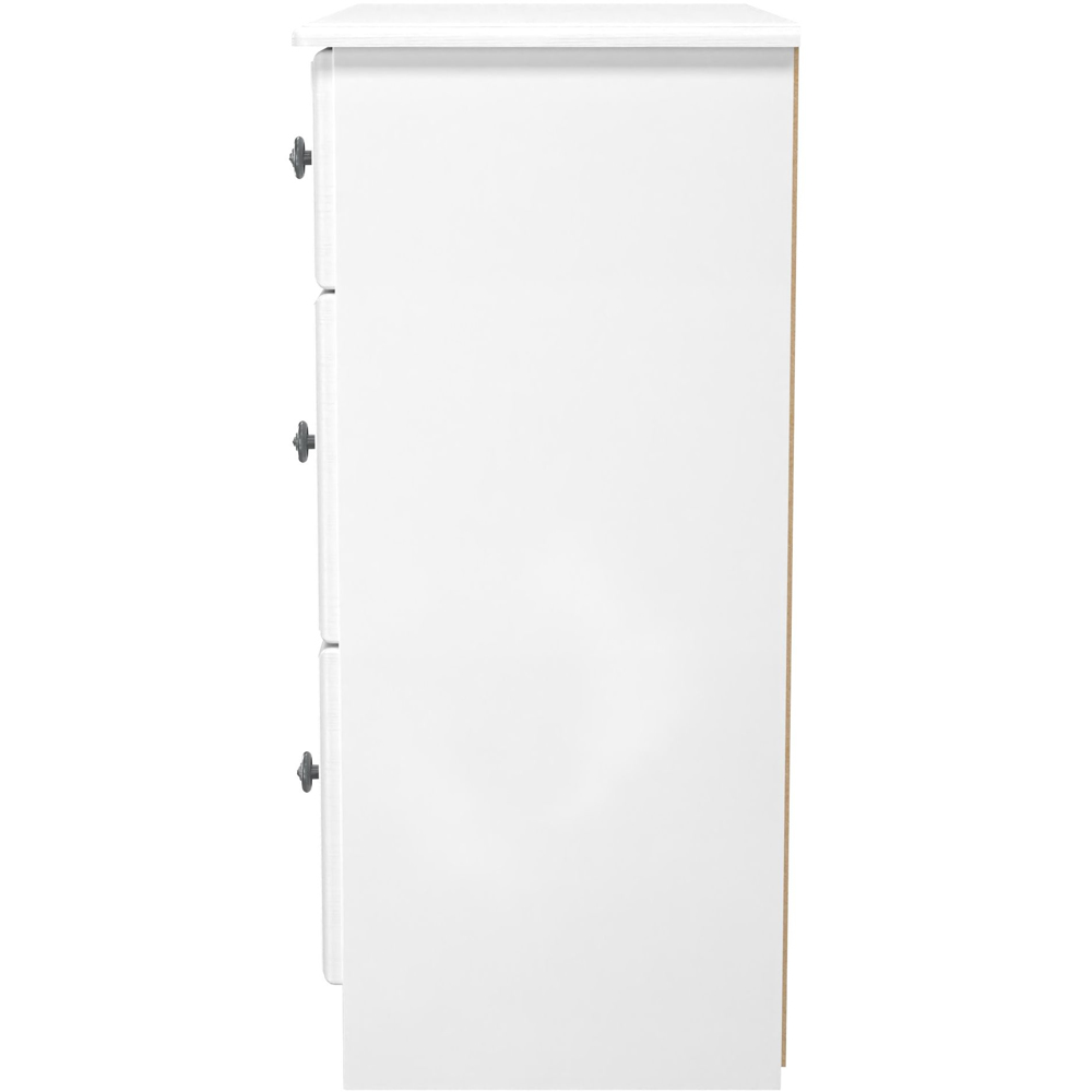 Crowndale Pembroke 3 Drawer Matt White Deep Chest of Drawers Ready Assembled Image 4
