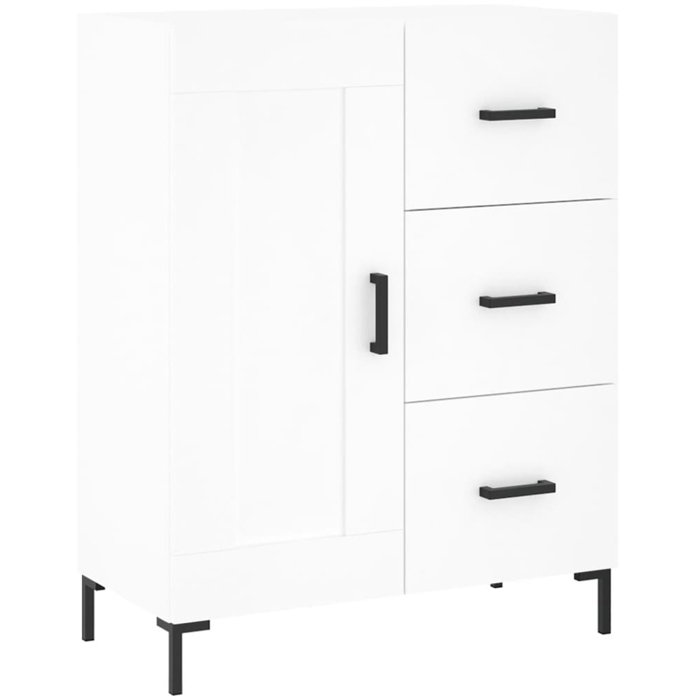 vidaXL 3 Door 3 Drawer White Highboard Image 5
