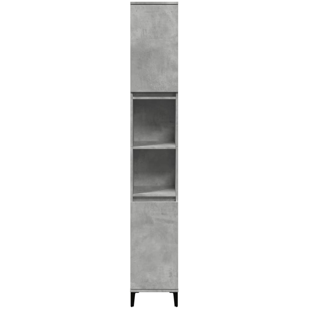 vidaXL 2 Door Grey Wood Bathroom Cabinet Image 5