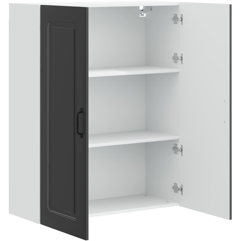 vidaXL 2 Door Black Kitchen Wall Cabinet Image 5