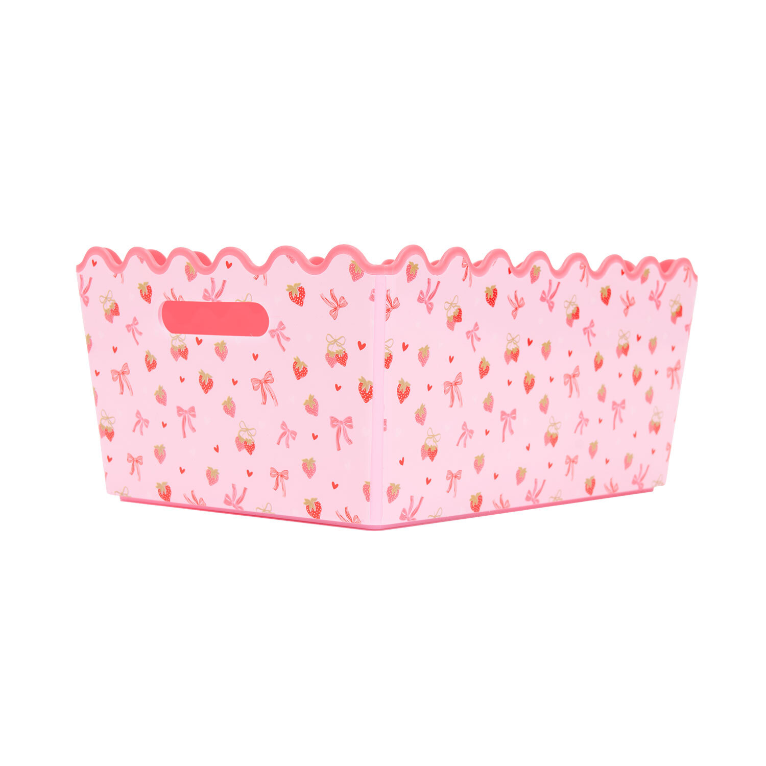 Berry or Flower Wave Printed Storage Basket Image 4